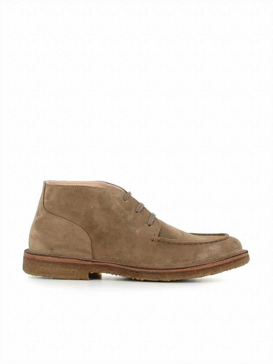 Suede Loafers with Moccasin Toe and Lace-Up Detail