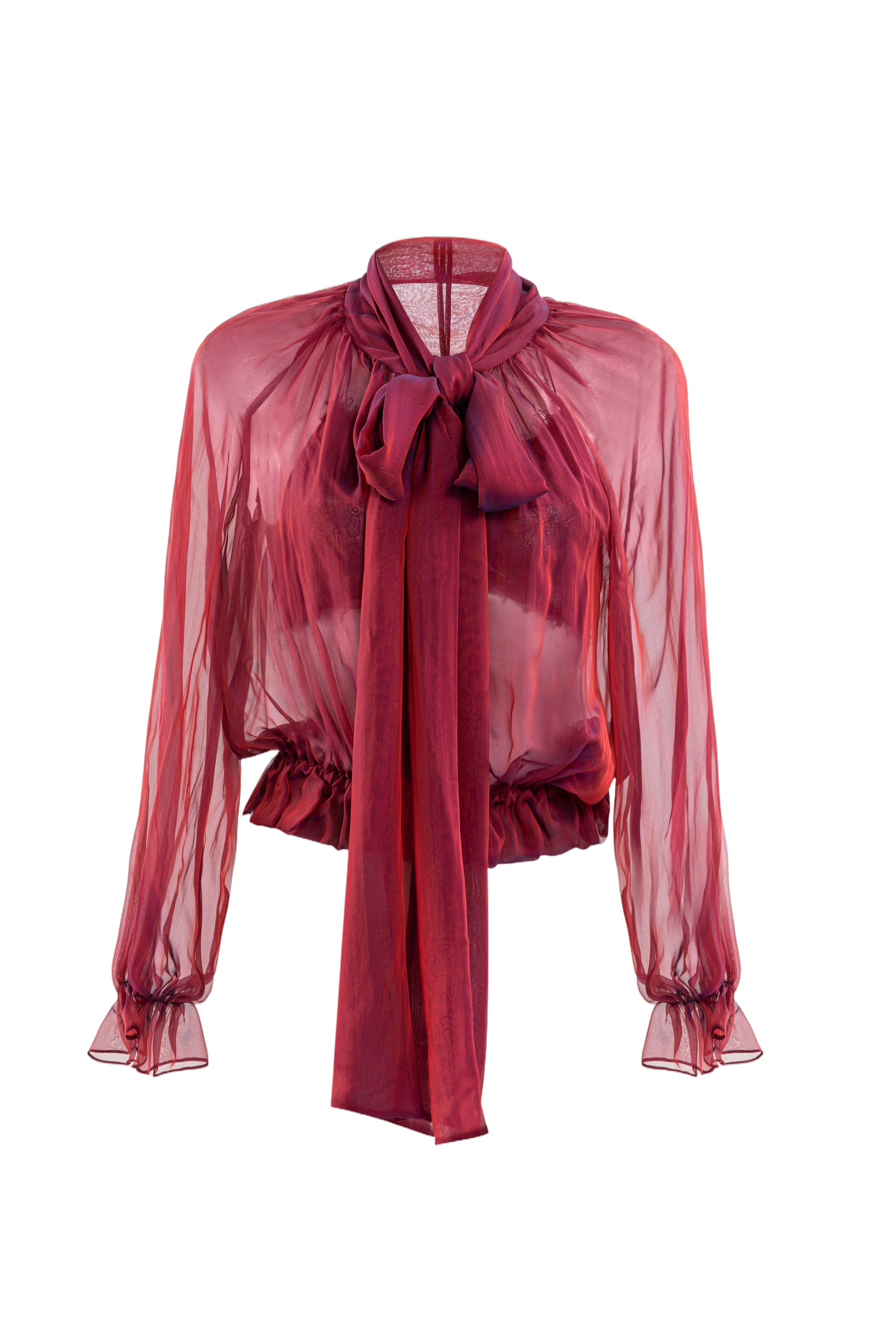 Chiffon Bow Chemise
