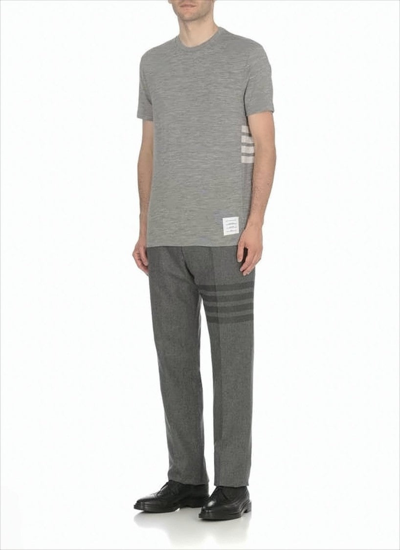 Heathered Grey Short-Sleeve T-Shirt with Tailored Fit