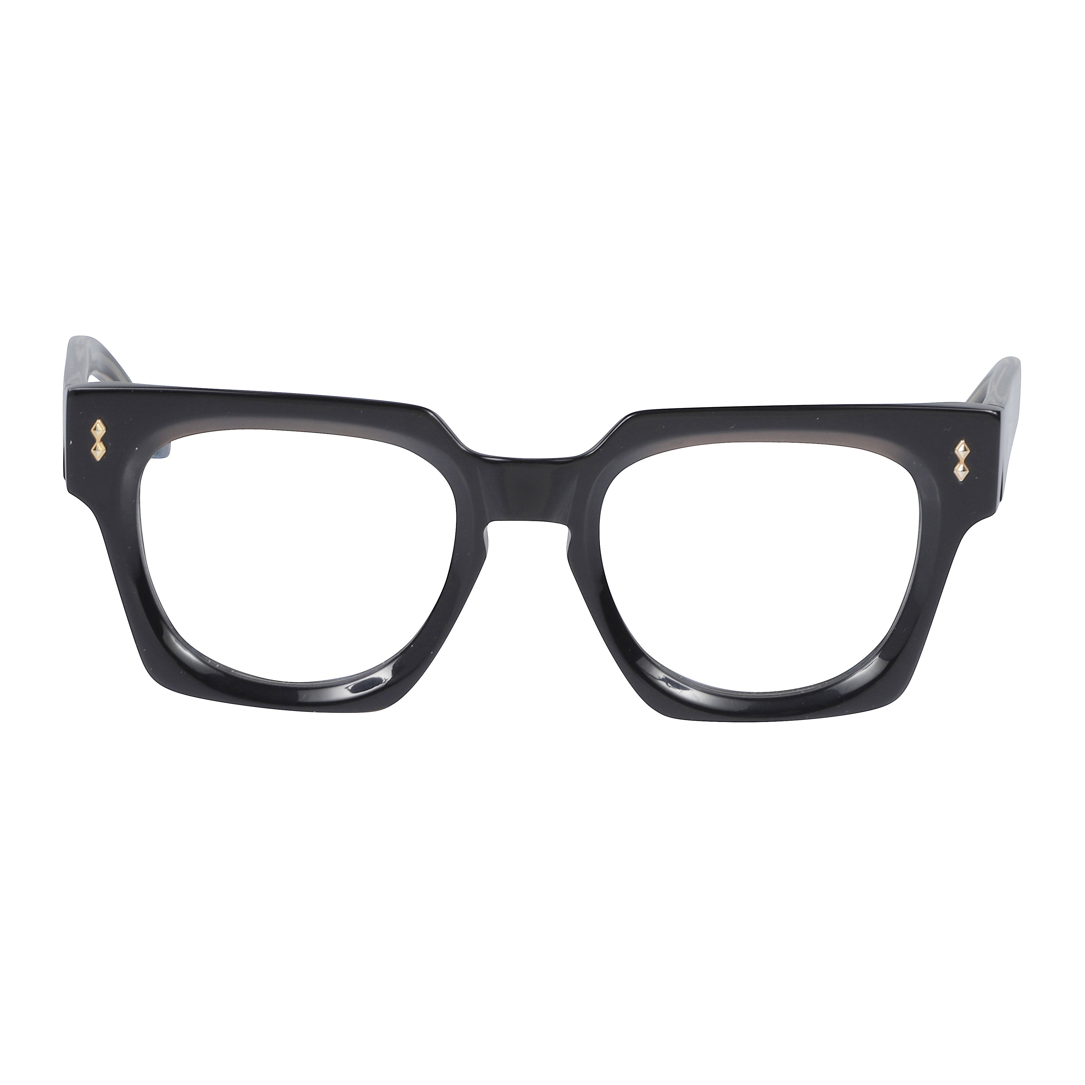 Maya Glamour Glossy Black Square Frame Sunglasses