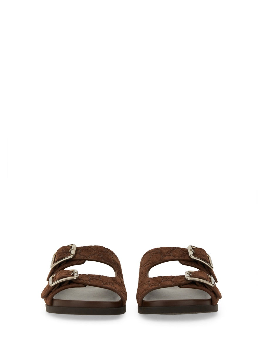 Leather Slider Sandal with Minimalist Design