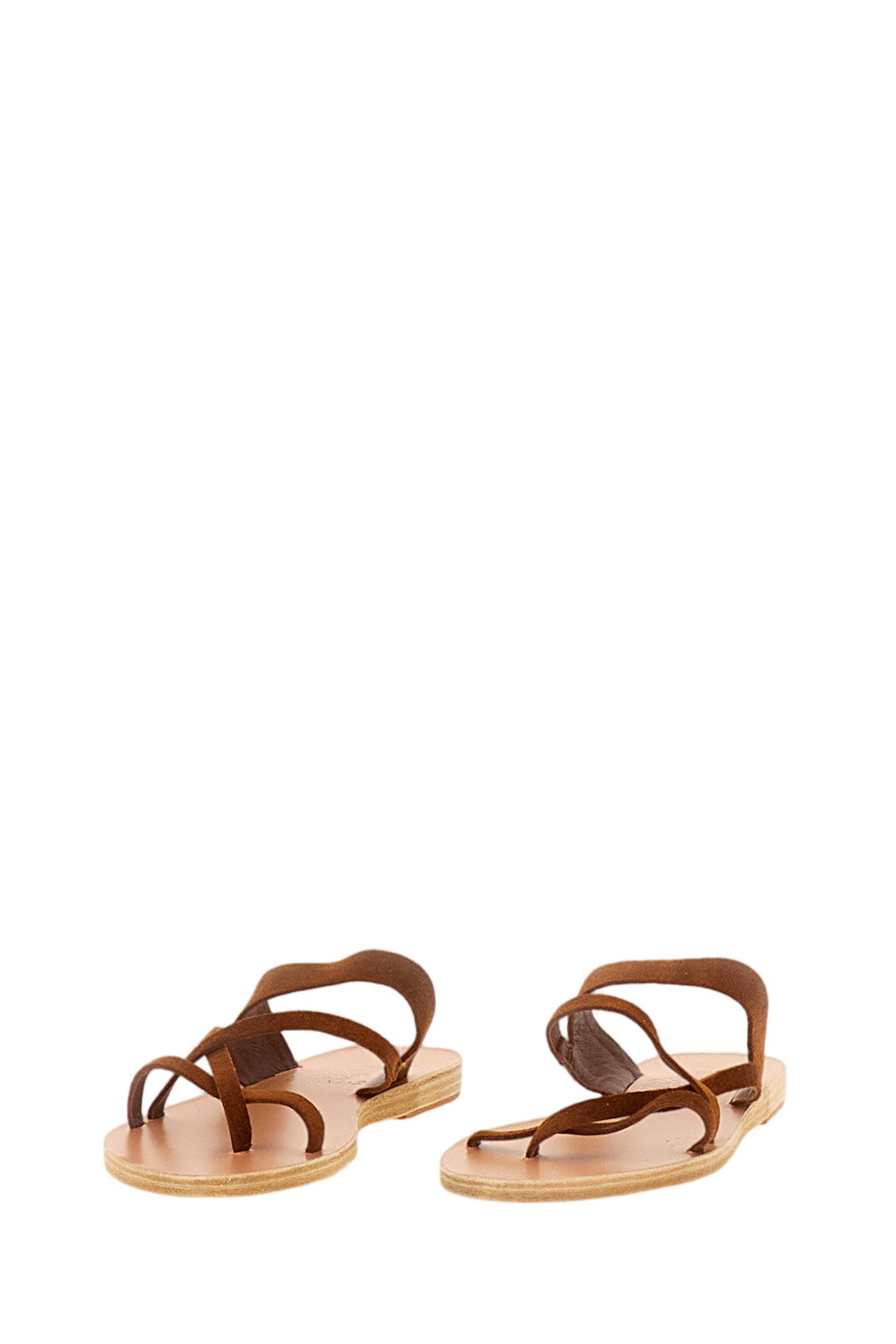 Brown Daria Suede Flat Sandals