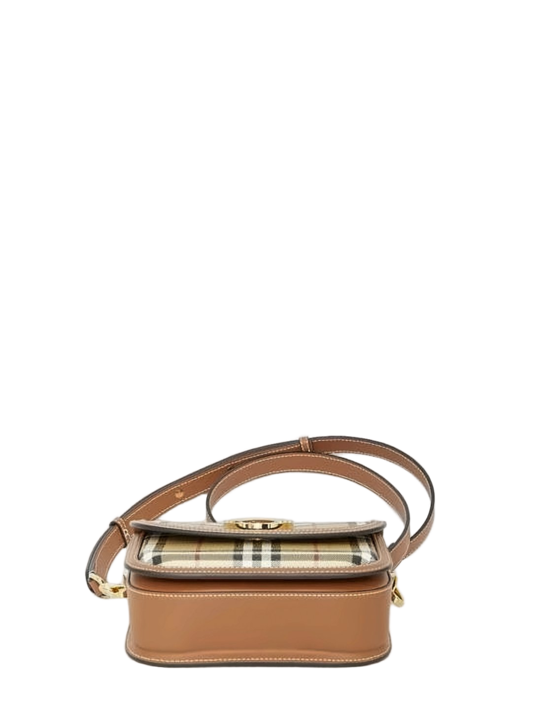 Classic Check-Patterned Structured Shoulder Bag