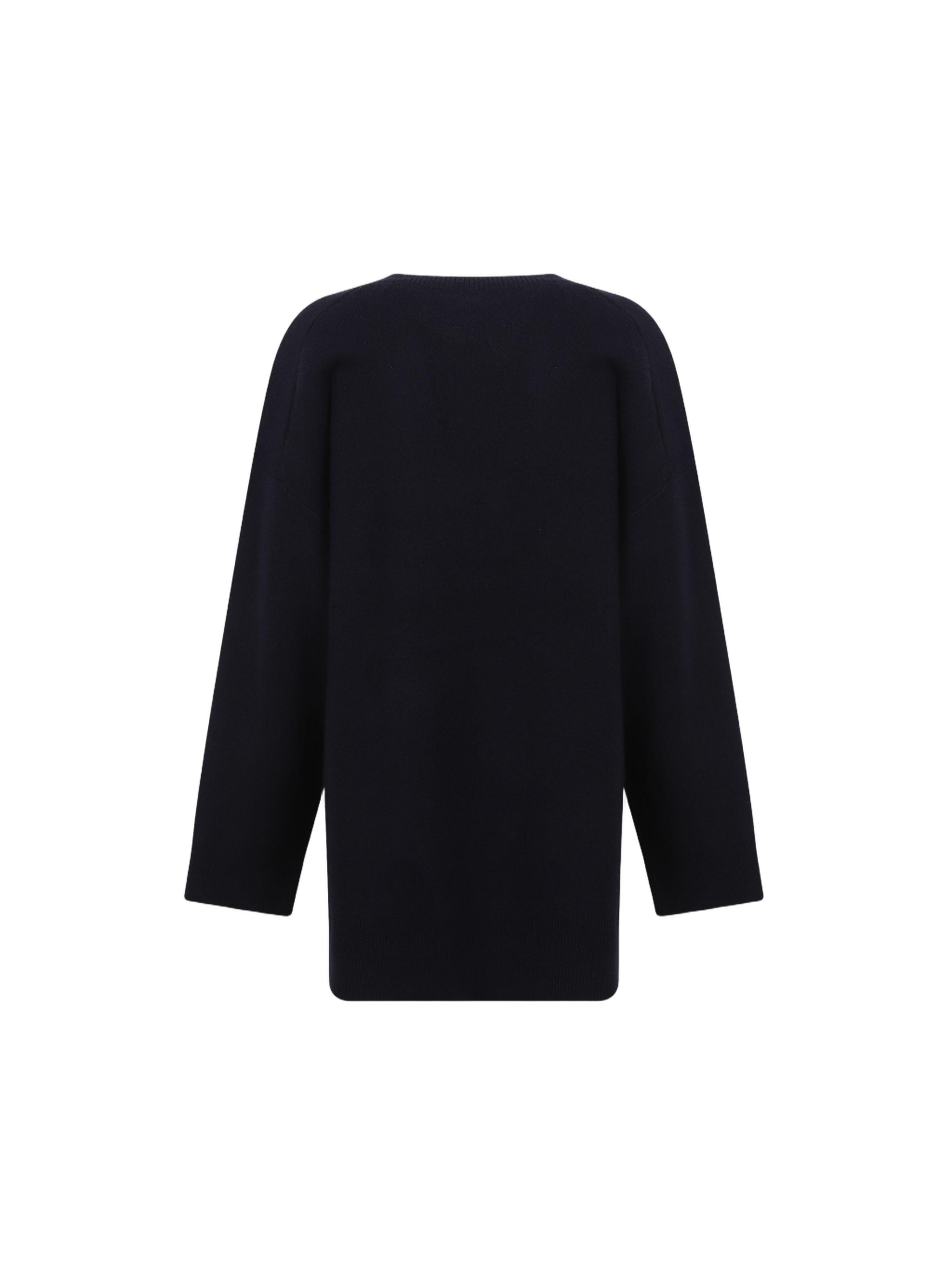 Deep V-Neck Longline Cardigan With Button-Down Front