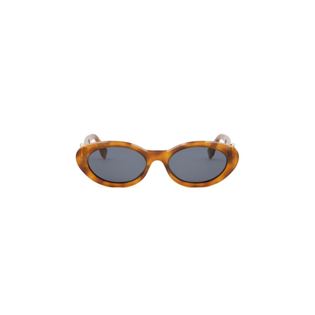Fe40140u Oval Tortoiseshell Acetate Sunglasses