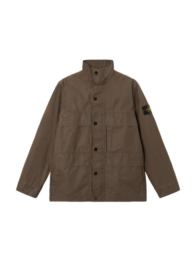 Utility Field Jacket with Glossy Rubberized Coating