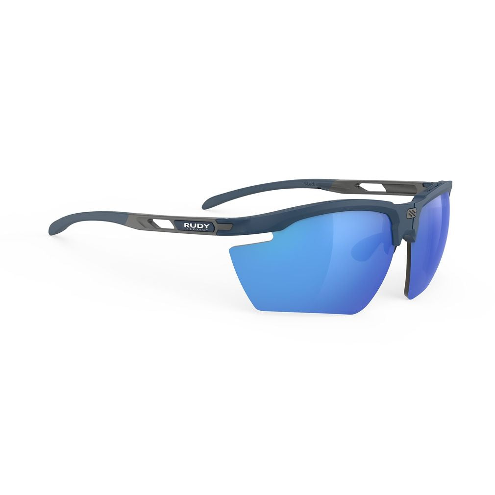Magnus Blue Navy Matte Matte Navy Blue Semi-Rimless Sunglasses