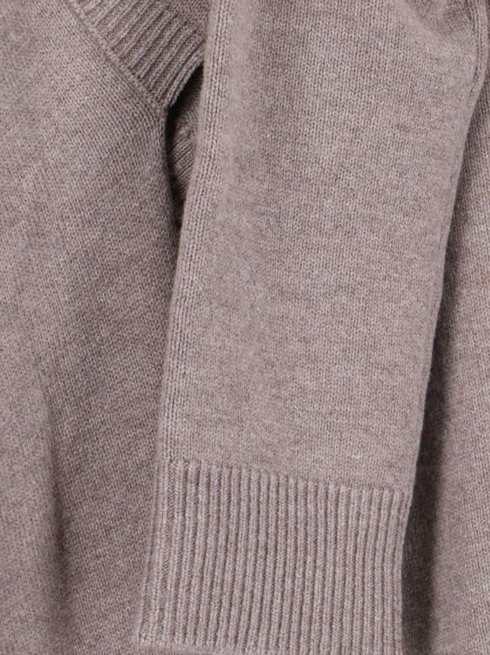 Asymmetrical Unstructured Sweater In Beige