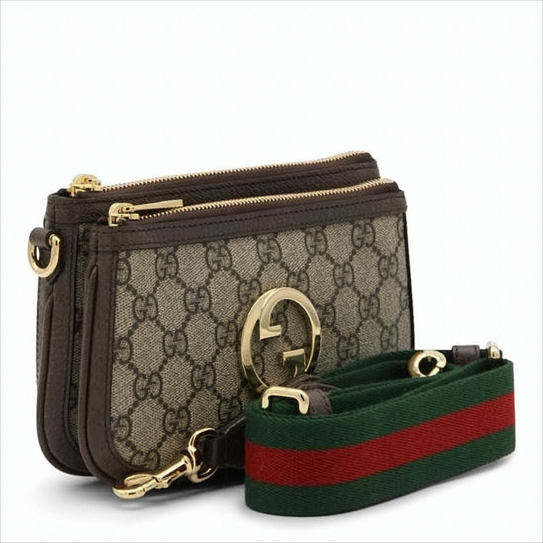 Compact Monogram Shoulder Bag