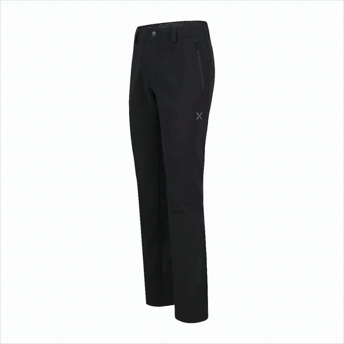 Sleek Black Straight Pants with Reflective Detail
