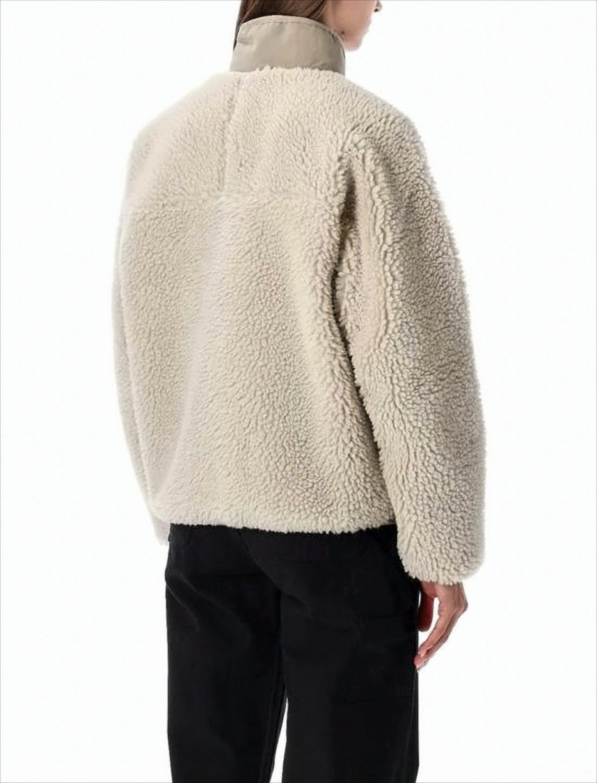 Plush Fleece Jacket with High Collar