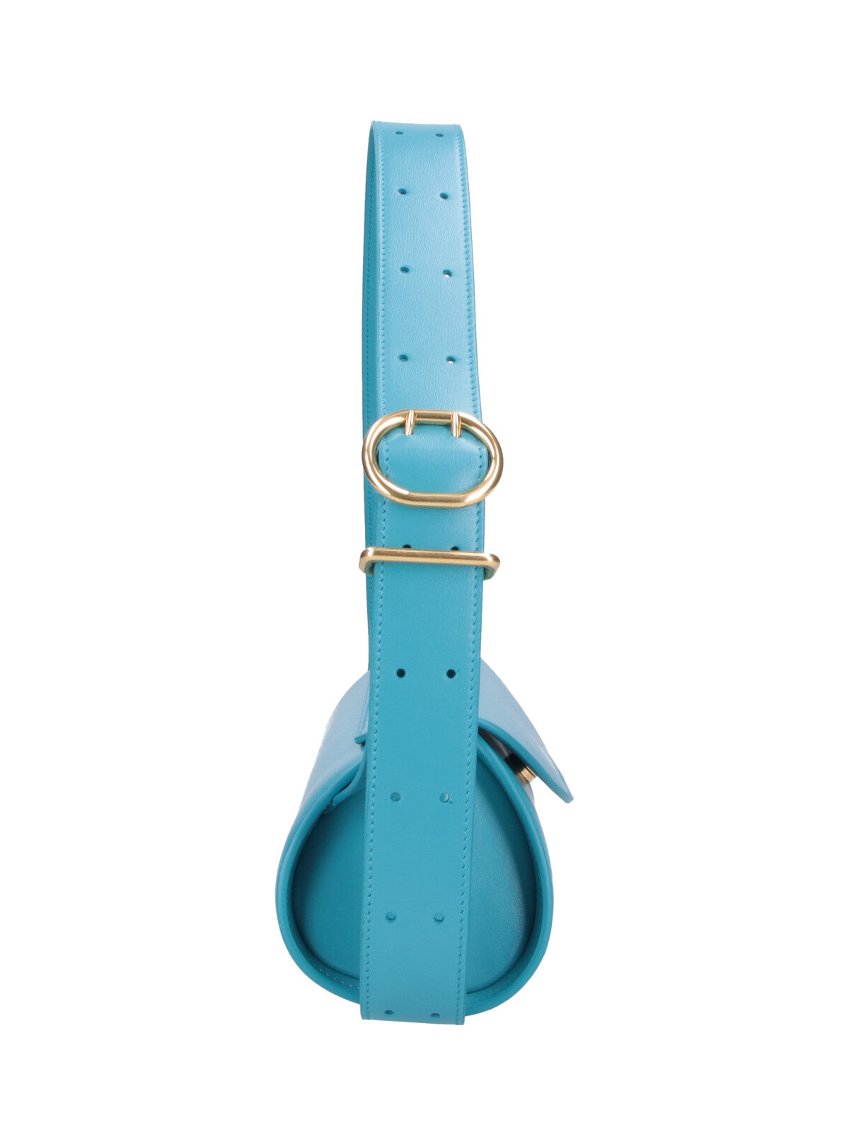Blue Cannolo Cylindrical Calfskin Shoulder Bag