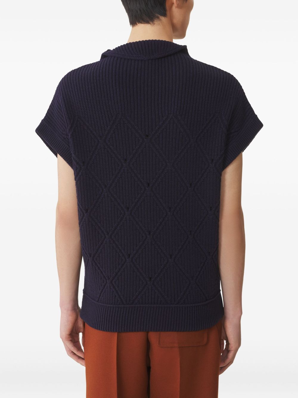 High Neck Short Sleeve Sweater