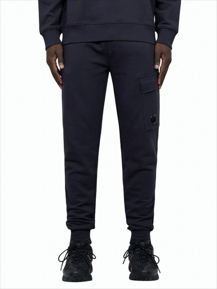 Tapered Black Jogger Pants With Cargo Pocket And Ribbed Cuffs