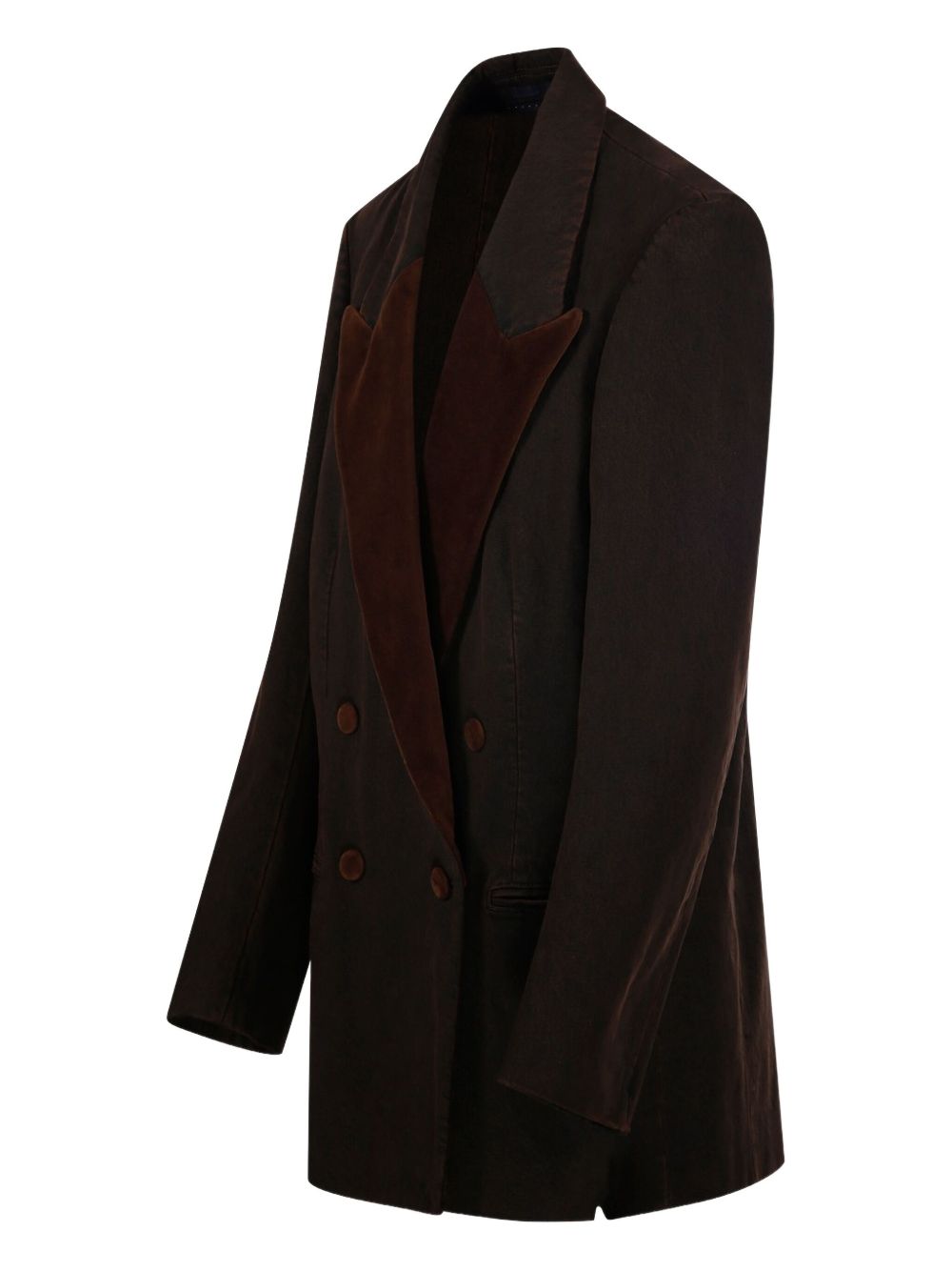 Double-Breasted Jacket with Contrasting Textures