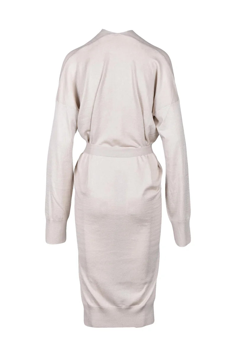Long Cardigan Silk Cashmere - Beige