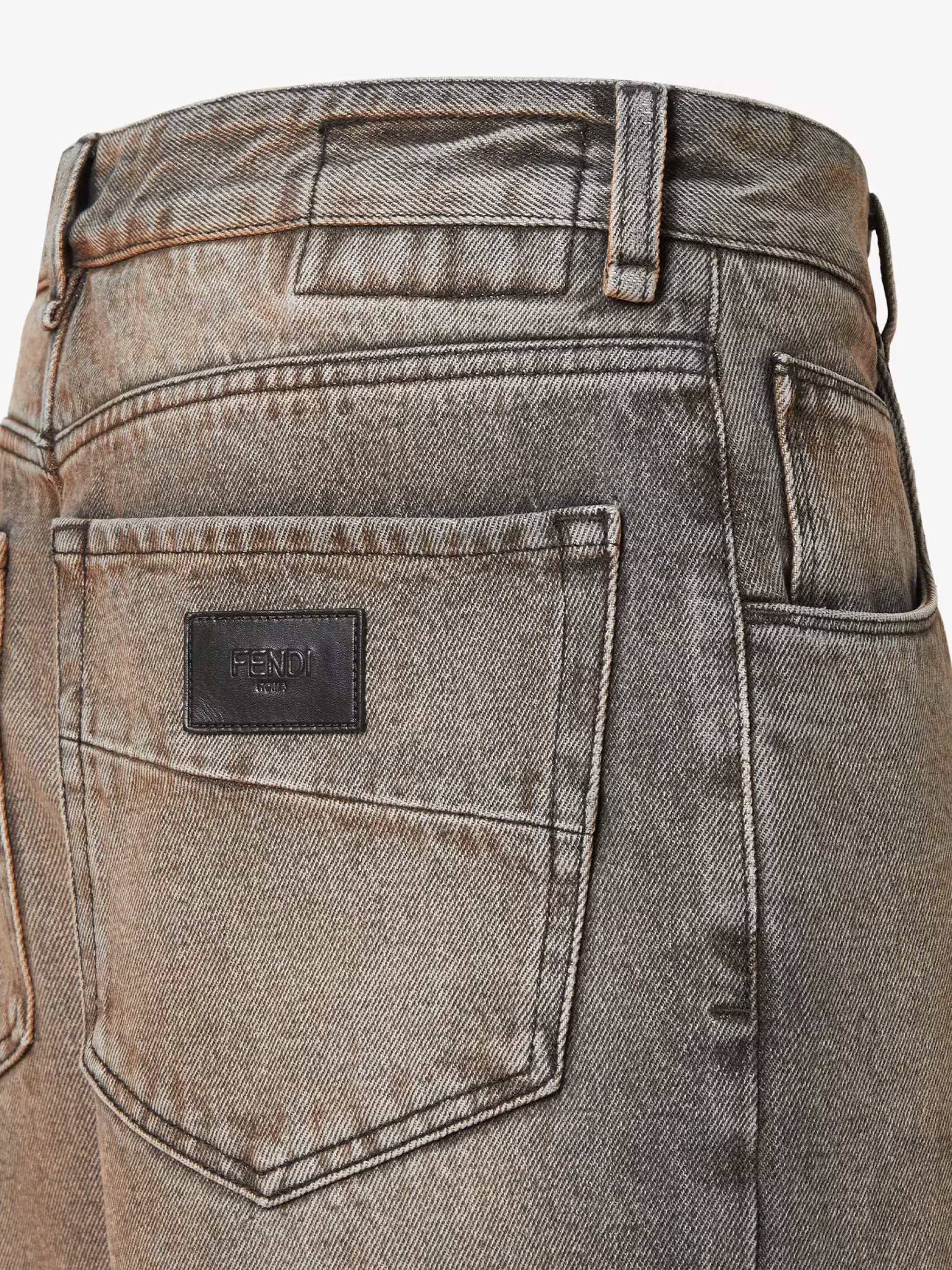 Mid-Length Faded Vintage Wash Denim Shorts