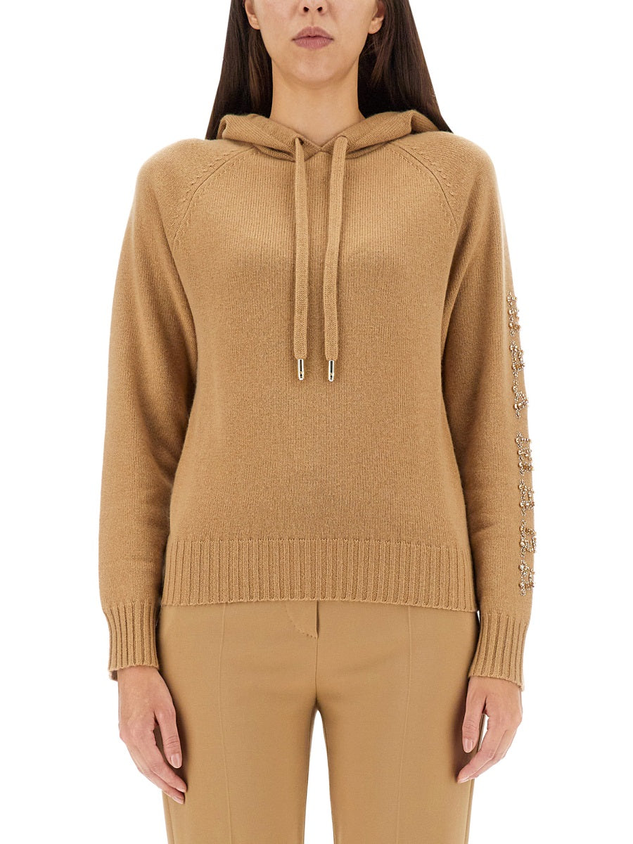 Hooded Sweatshirt with Logo Detail
