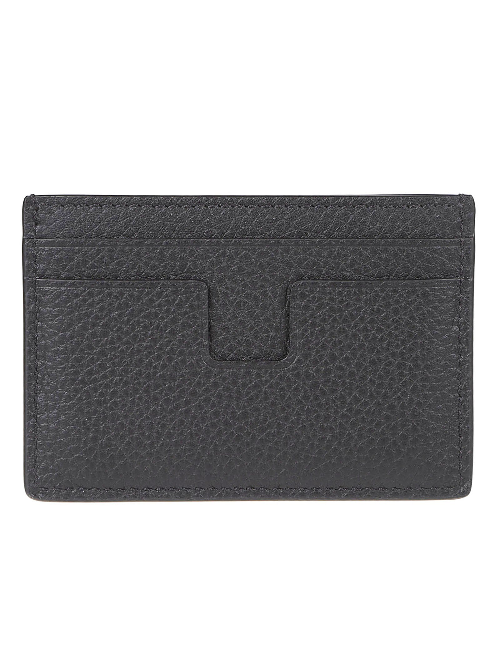 Textured Black Leather Cardholder
