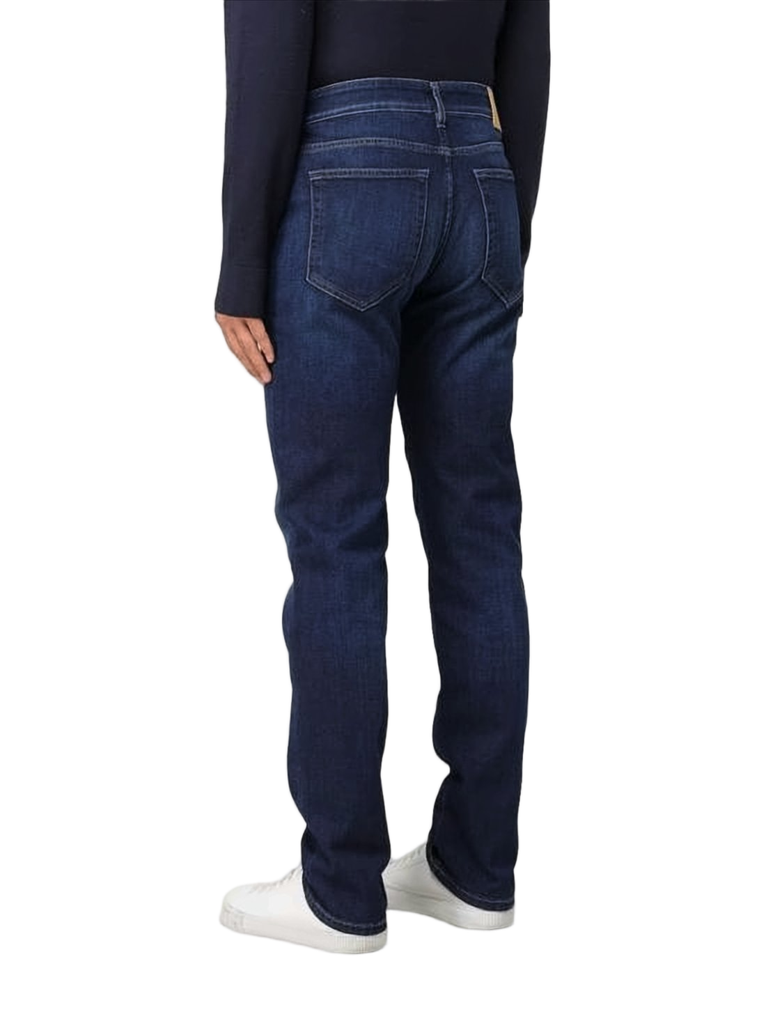 Classic Straight-Leg Denim Pants with Subtle Fading