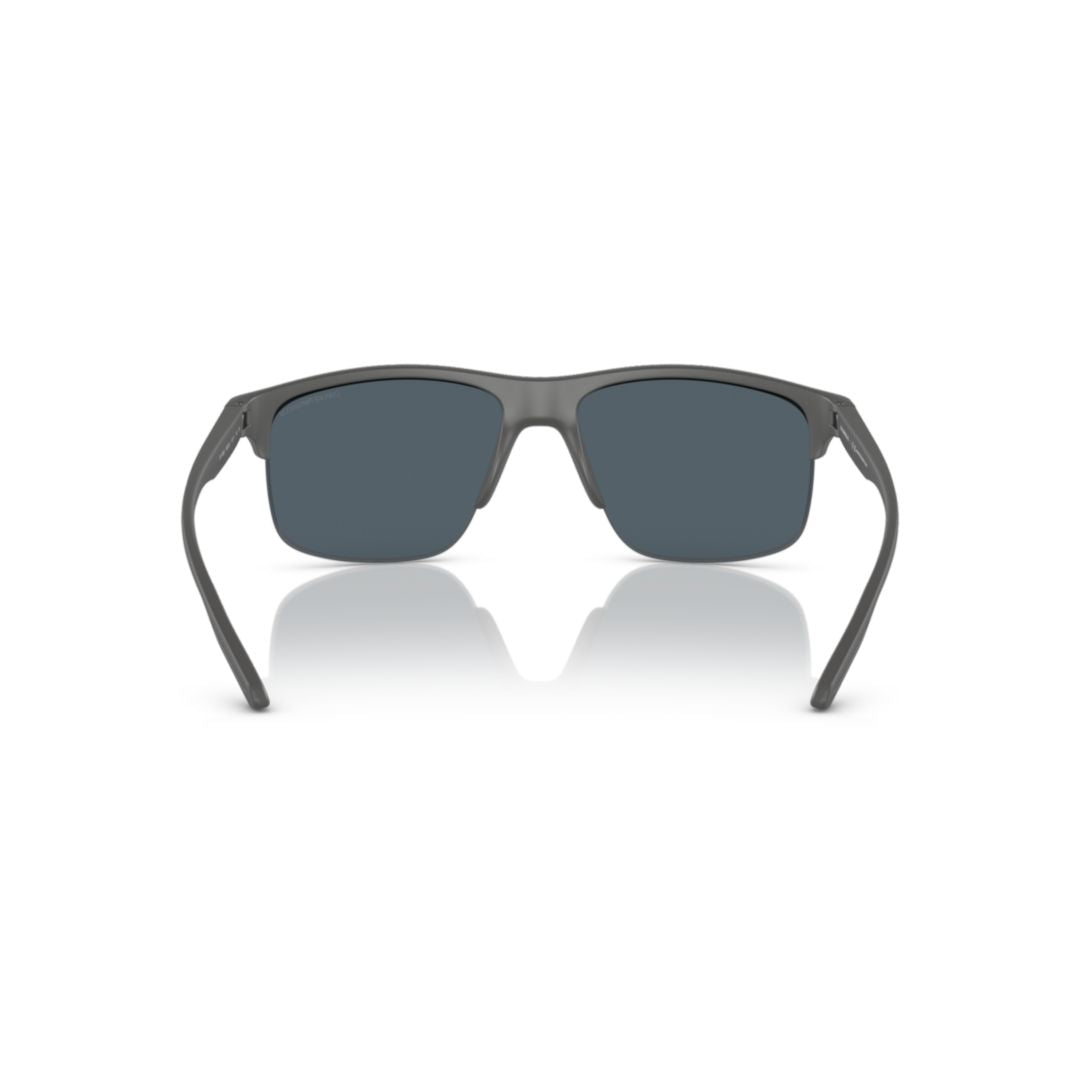 4188u Sole Semi-Rimless Grey Sunglasses with Subtle Cut-Out Details