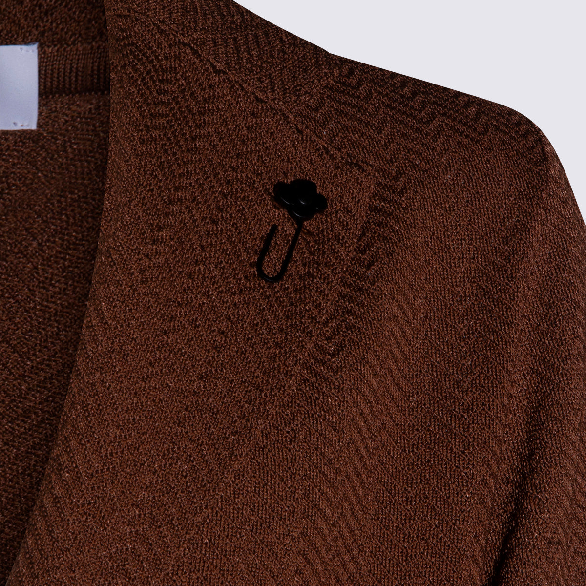 Textured Brown Blazer With Classic Two-Button Closure