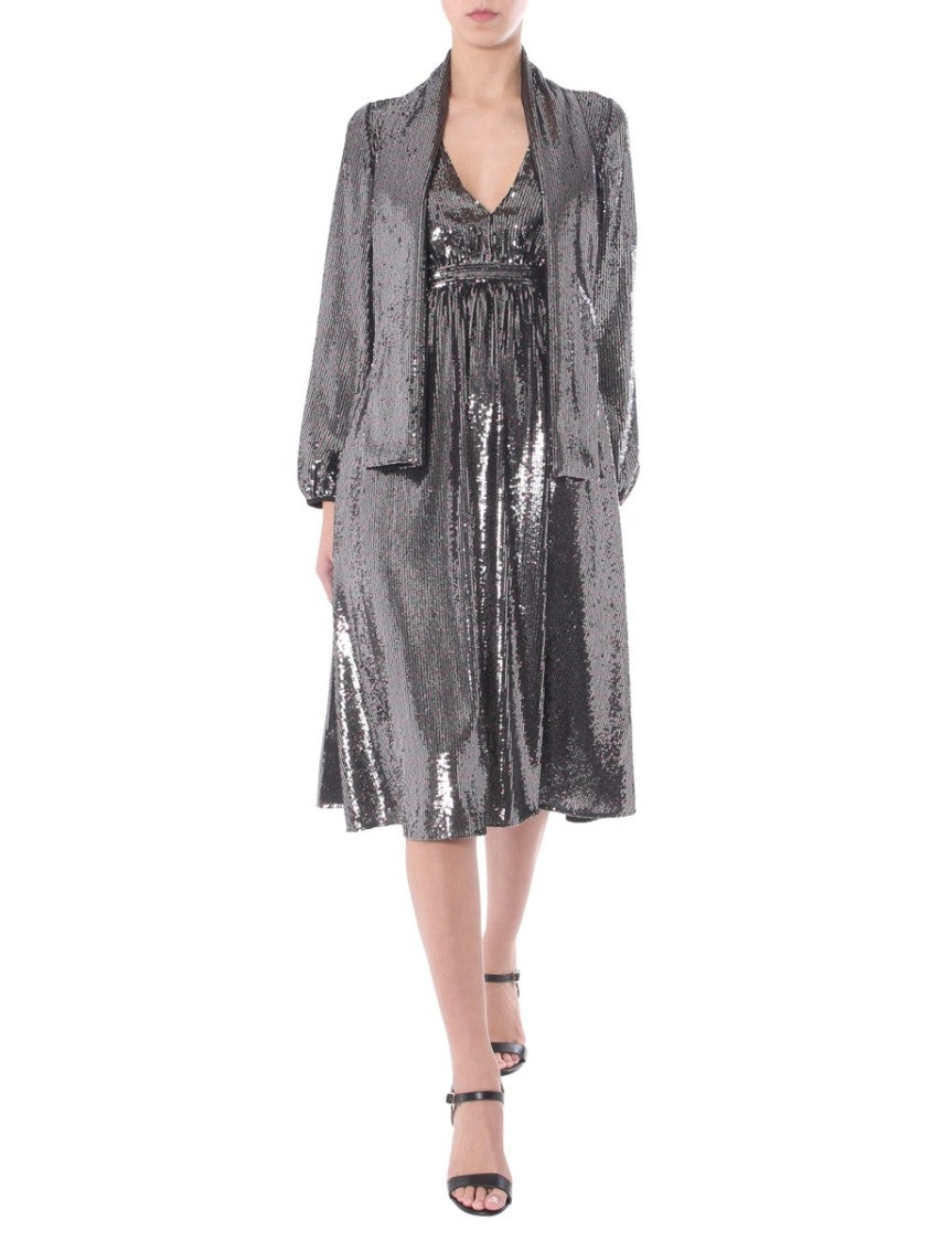 V-Neck Midi Dress