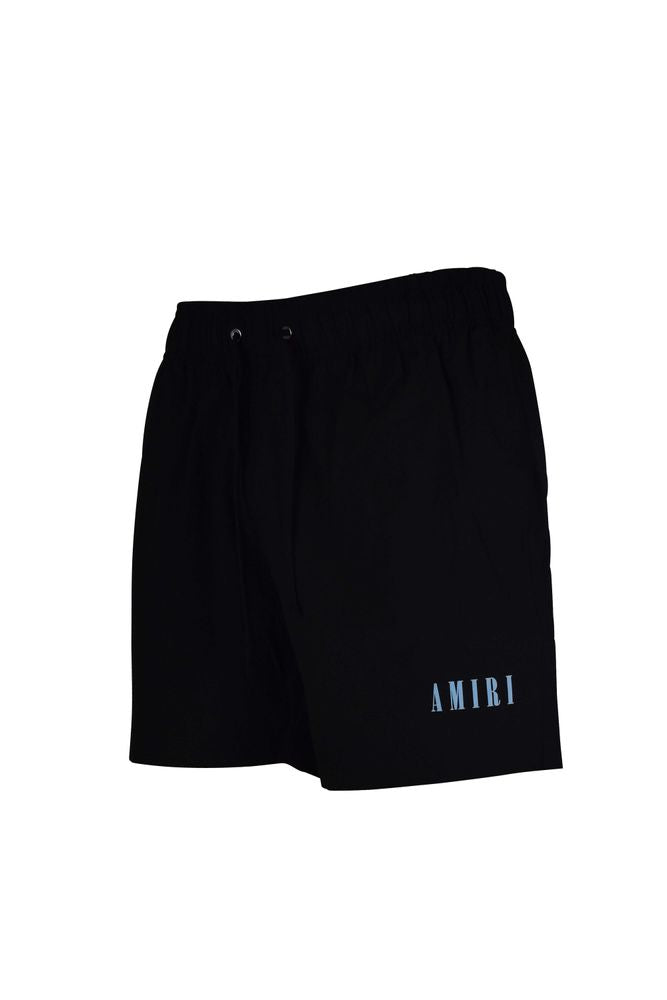 Amiri Black Swim Shorts With Adjustable Waist