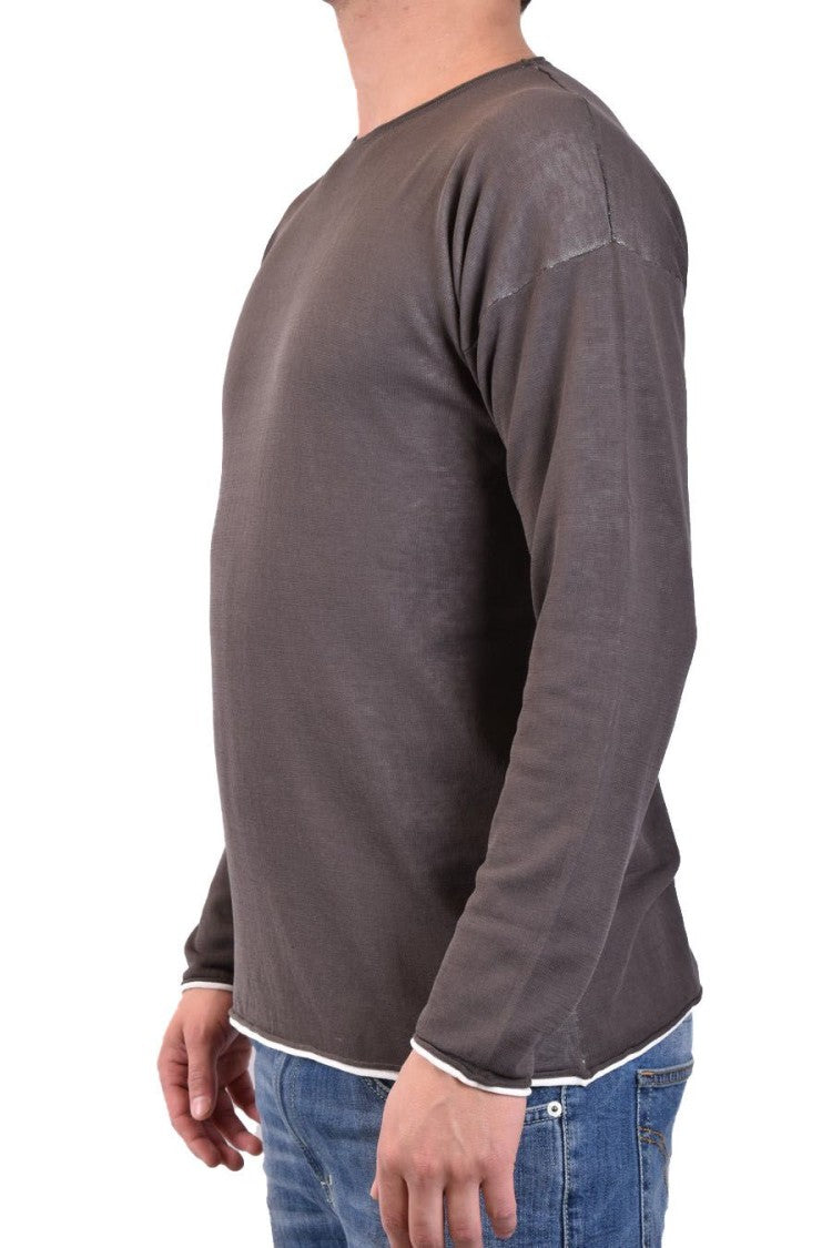 Green Cotton Knitwear Sweater
