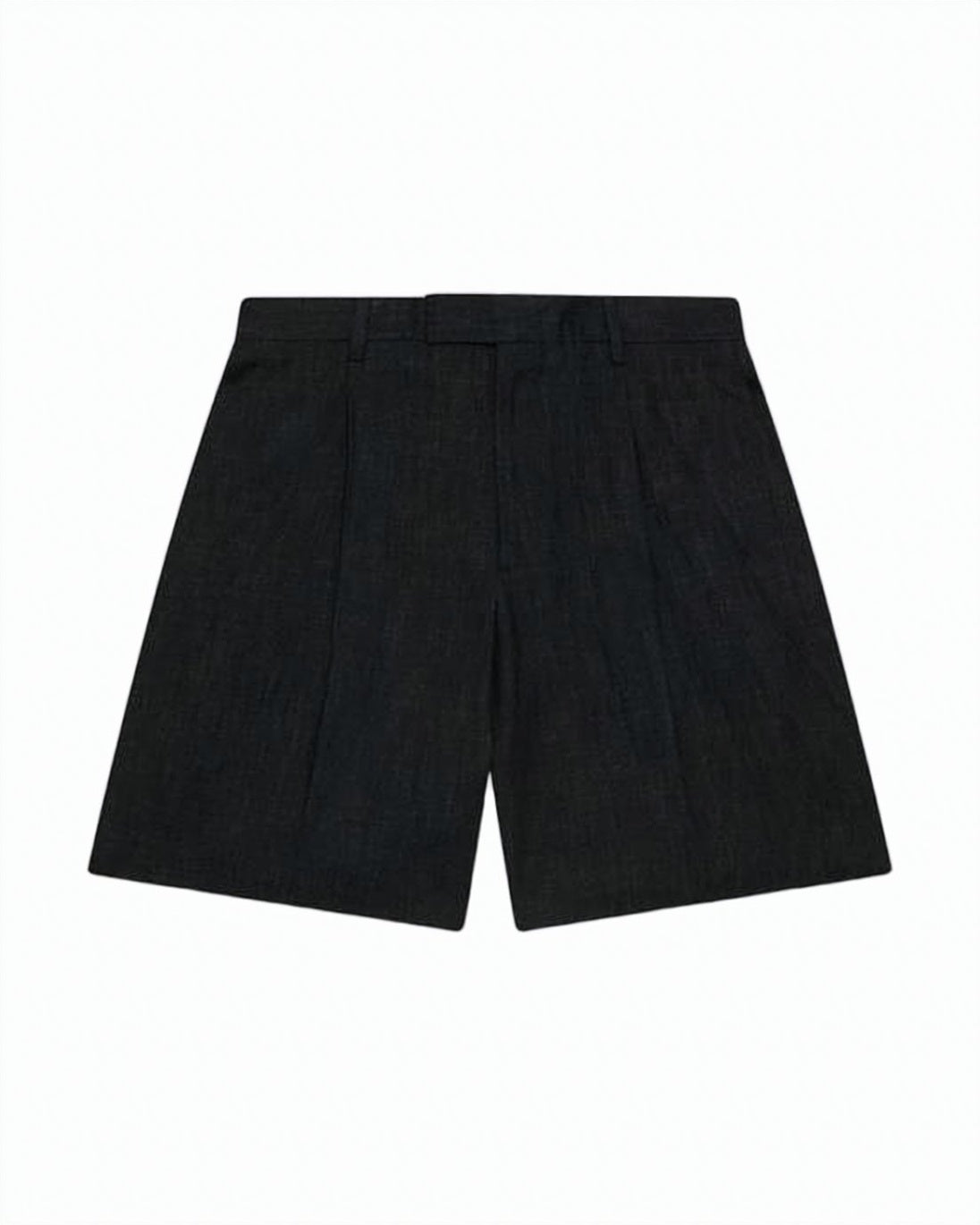 Tailored Black Shorts with Structured Waistband
