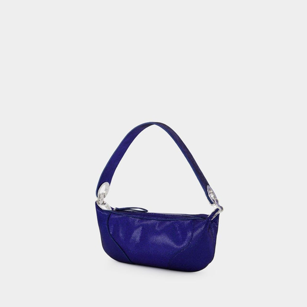 Mini Amira Hobo Bag - Blue - Leather