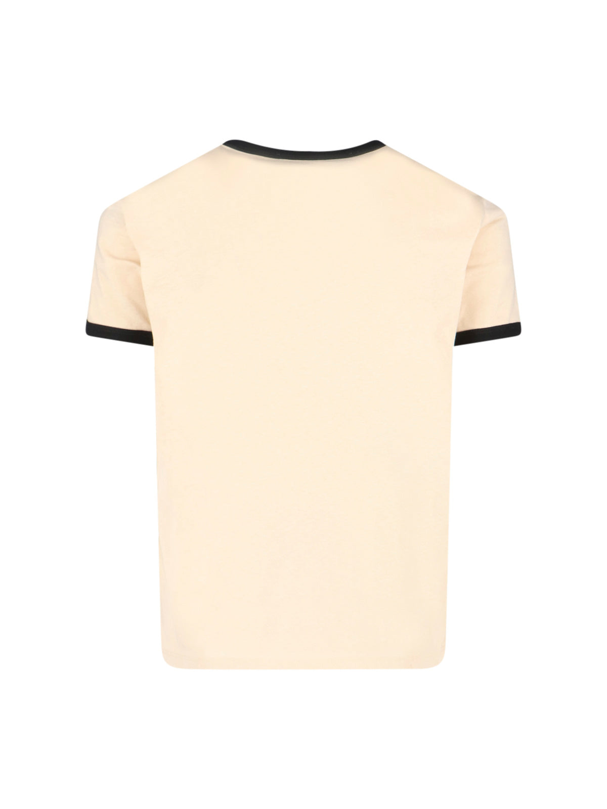 Cream Cotton T-Shirt with Panther Graphic