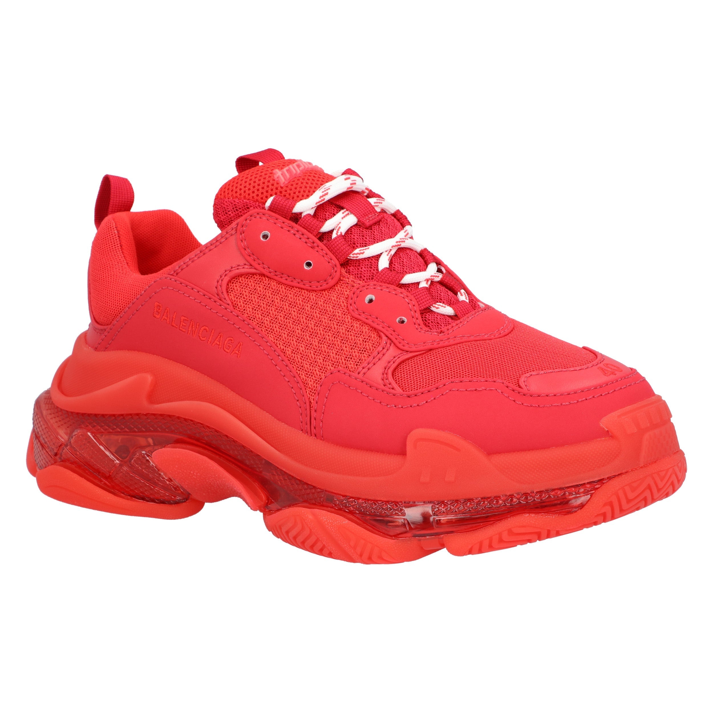 Triple S Clear Sole Sneaker In Red