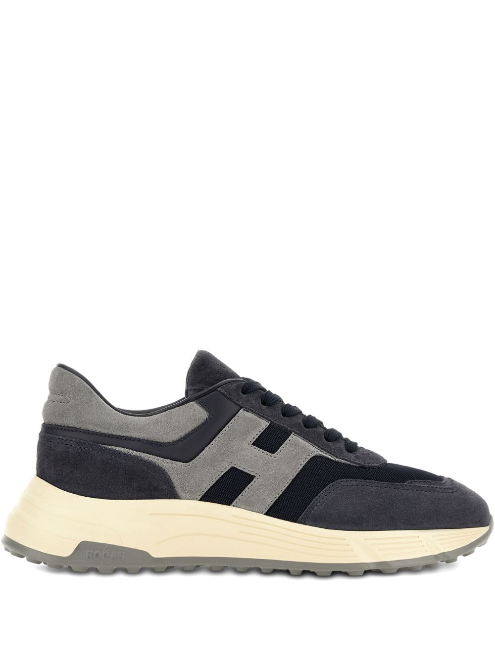 Layered Grey Sneakers With Silk
