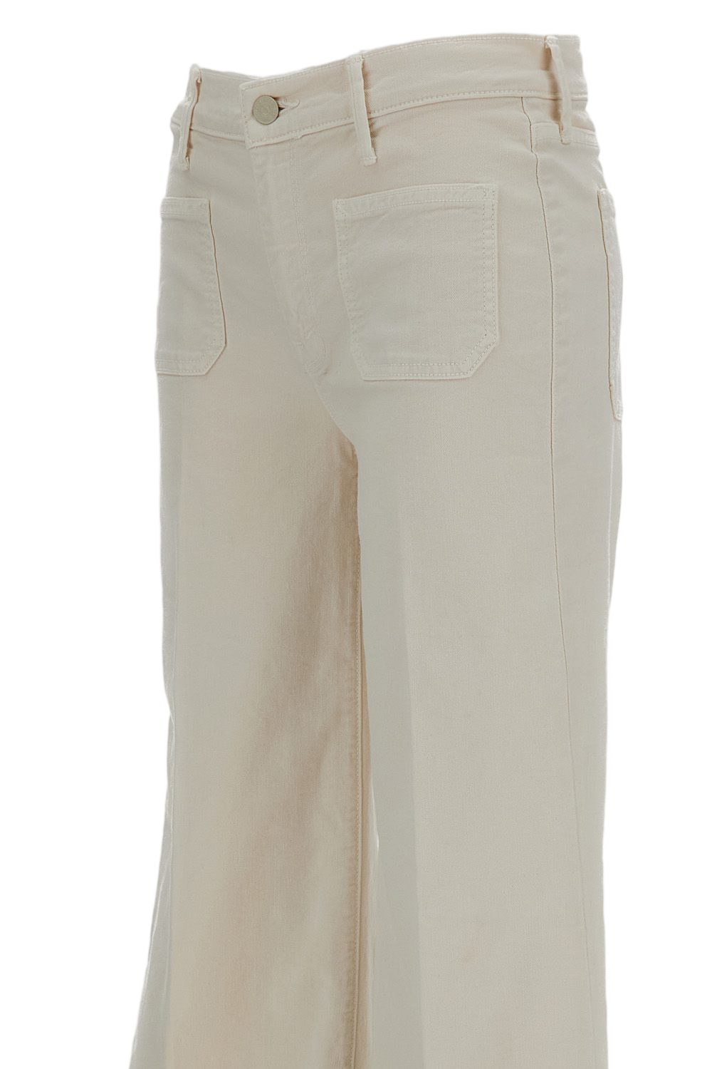 High-Rise Flared Jeans with Raw-Cut Hem
