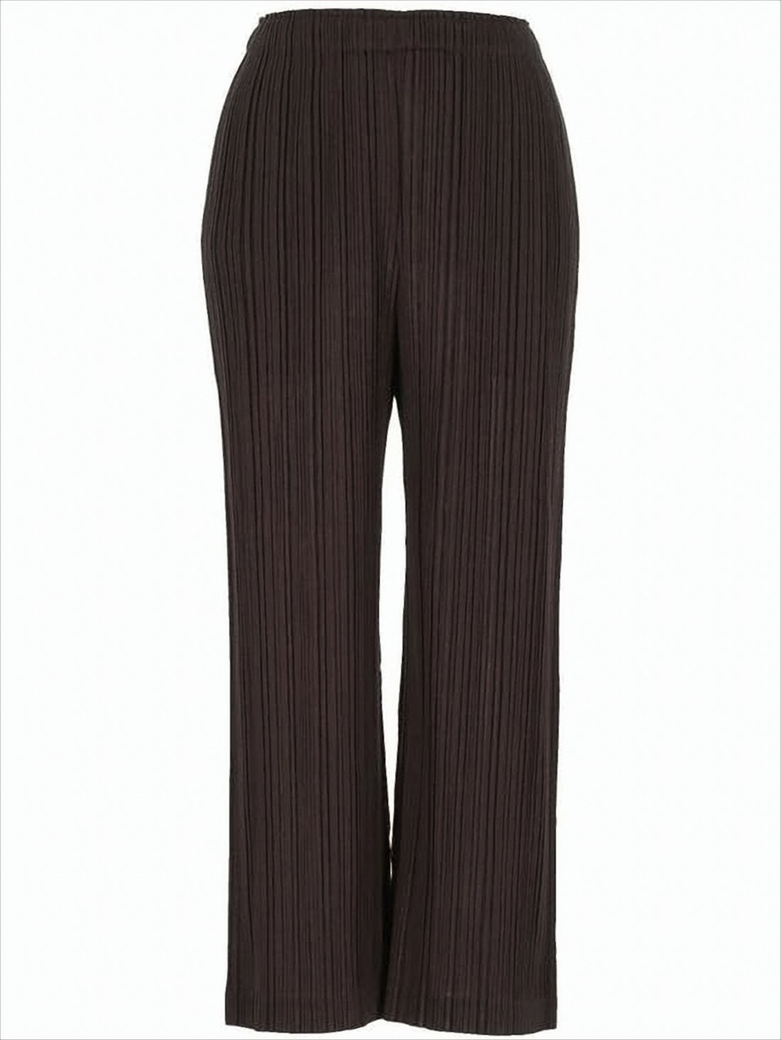 Pleated Relaxed Fit Cropped Pants