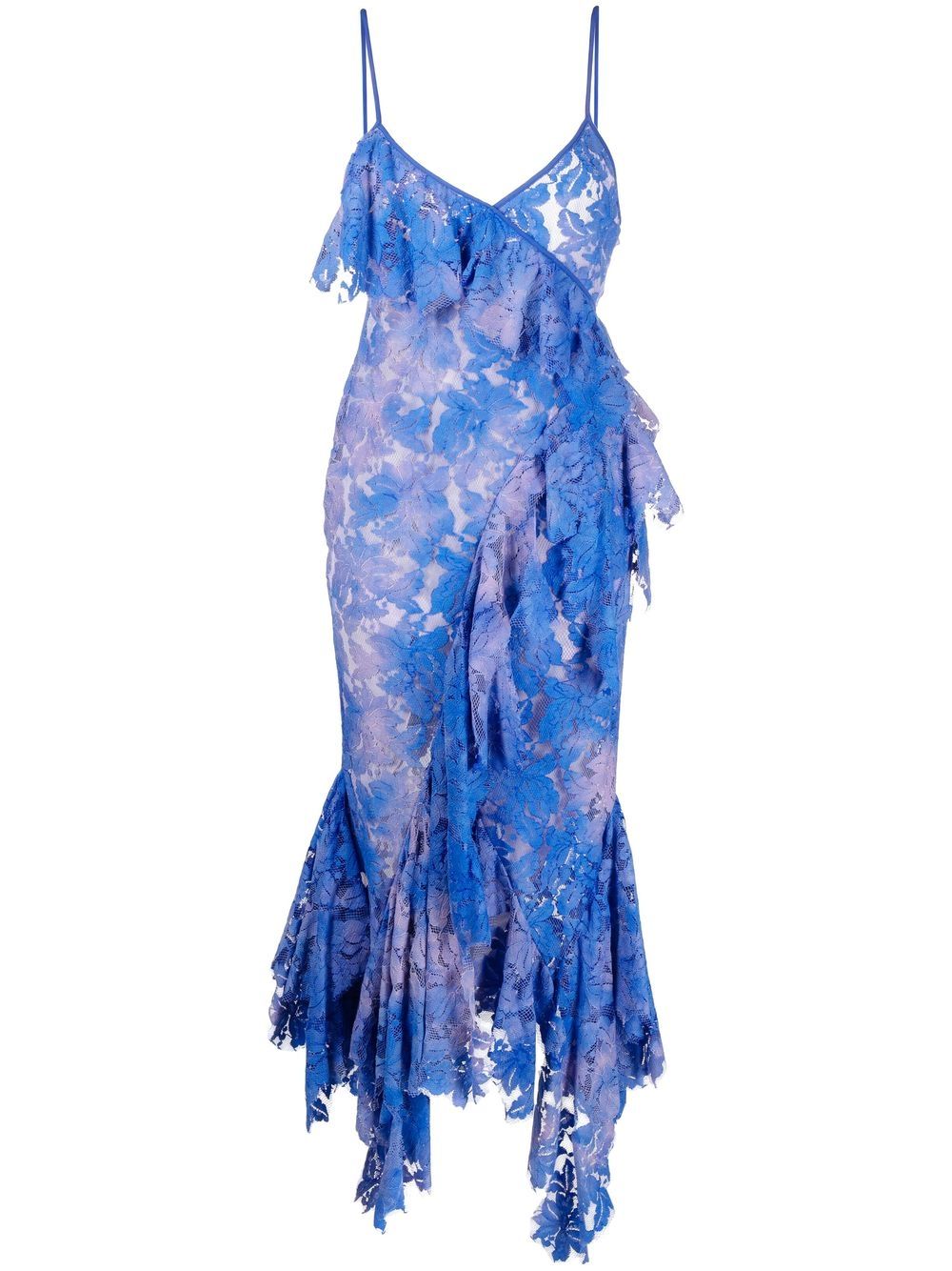 Thelma Violet Lace Draped Midi Dress