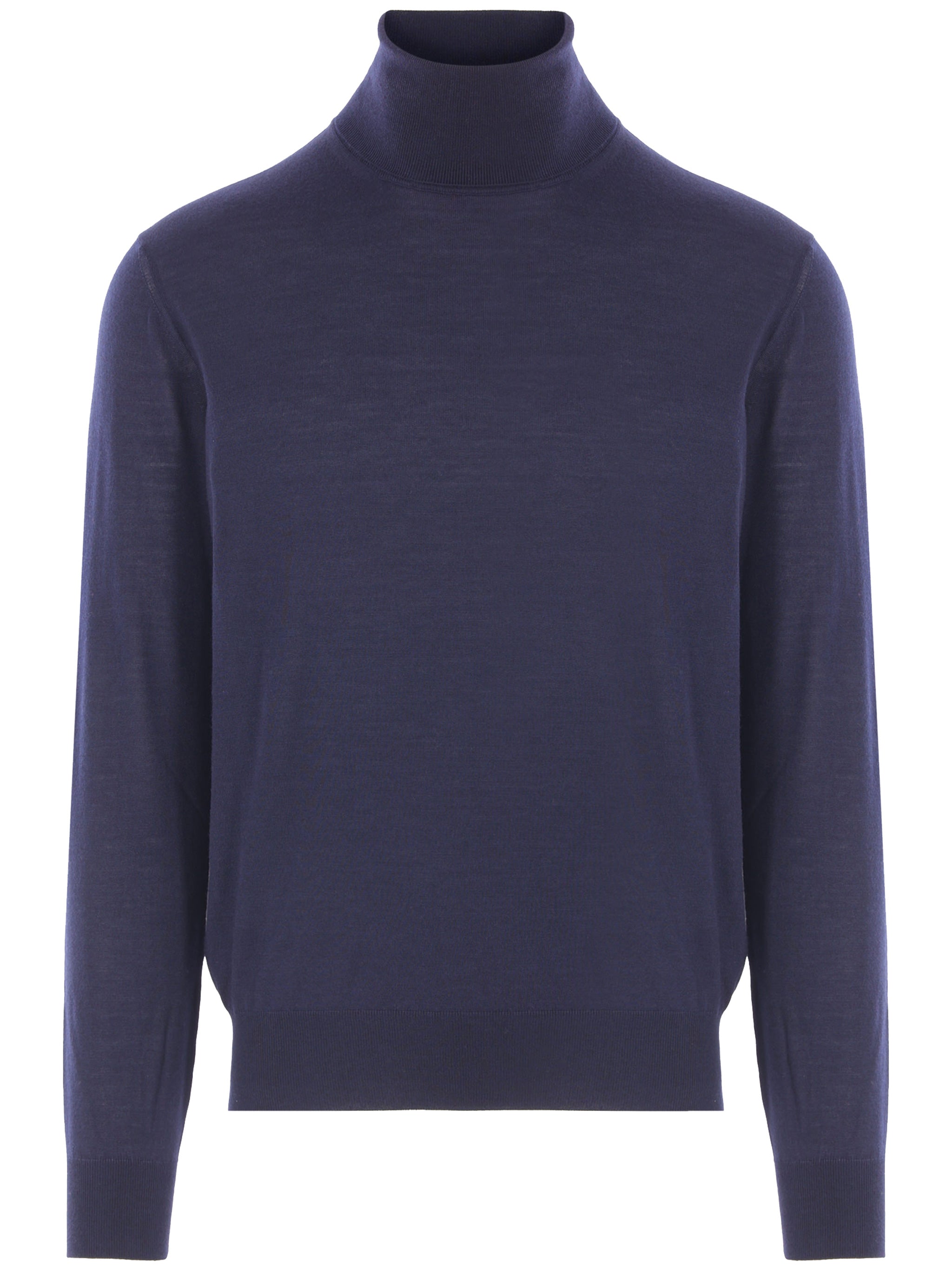 High-Neck Long-Sleeved Finely Knit Pullover