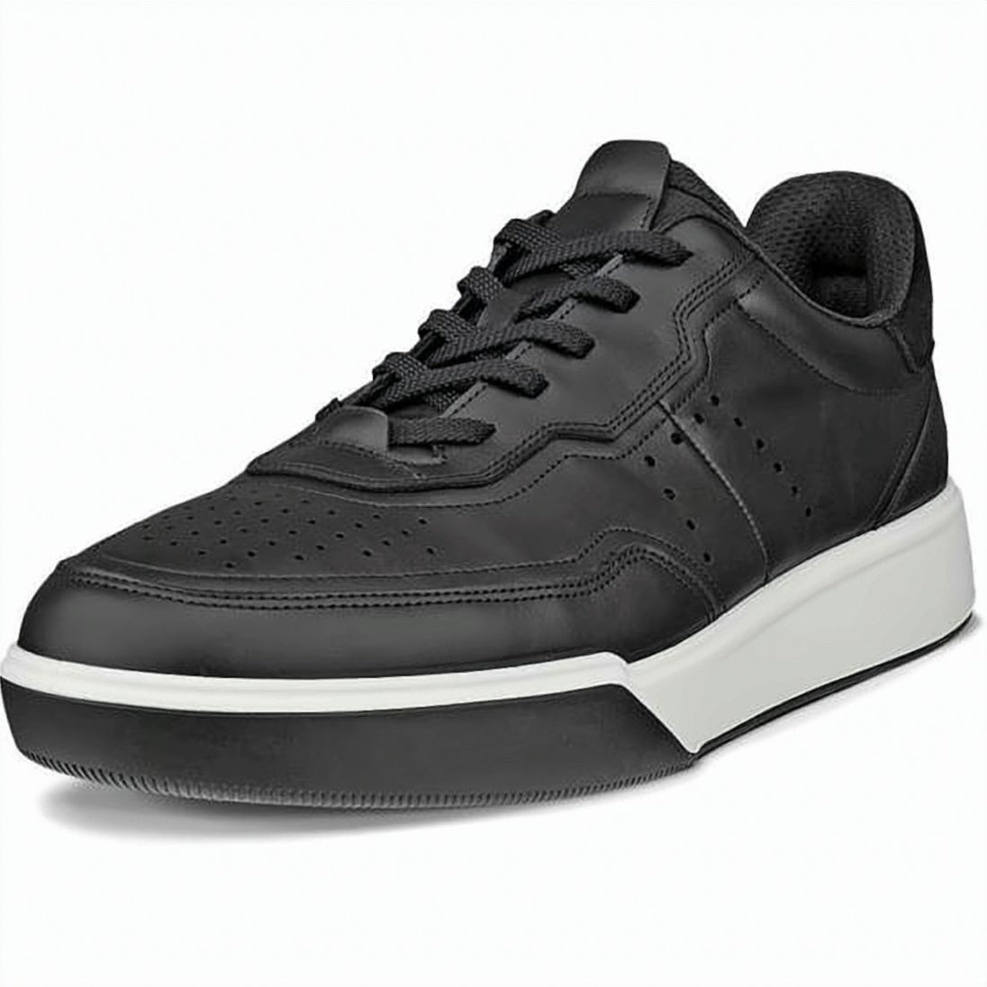 Lace-Up Sneakers with Smooth Leather Upper