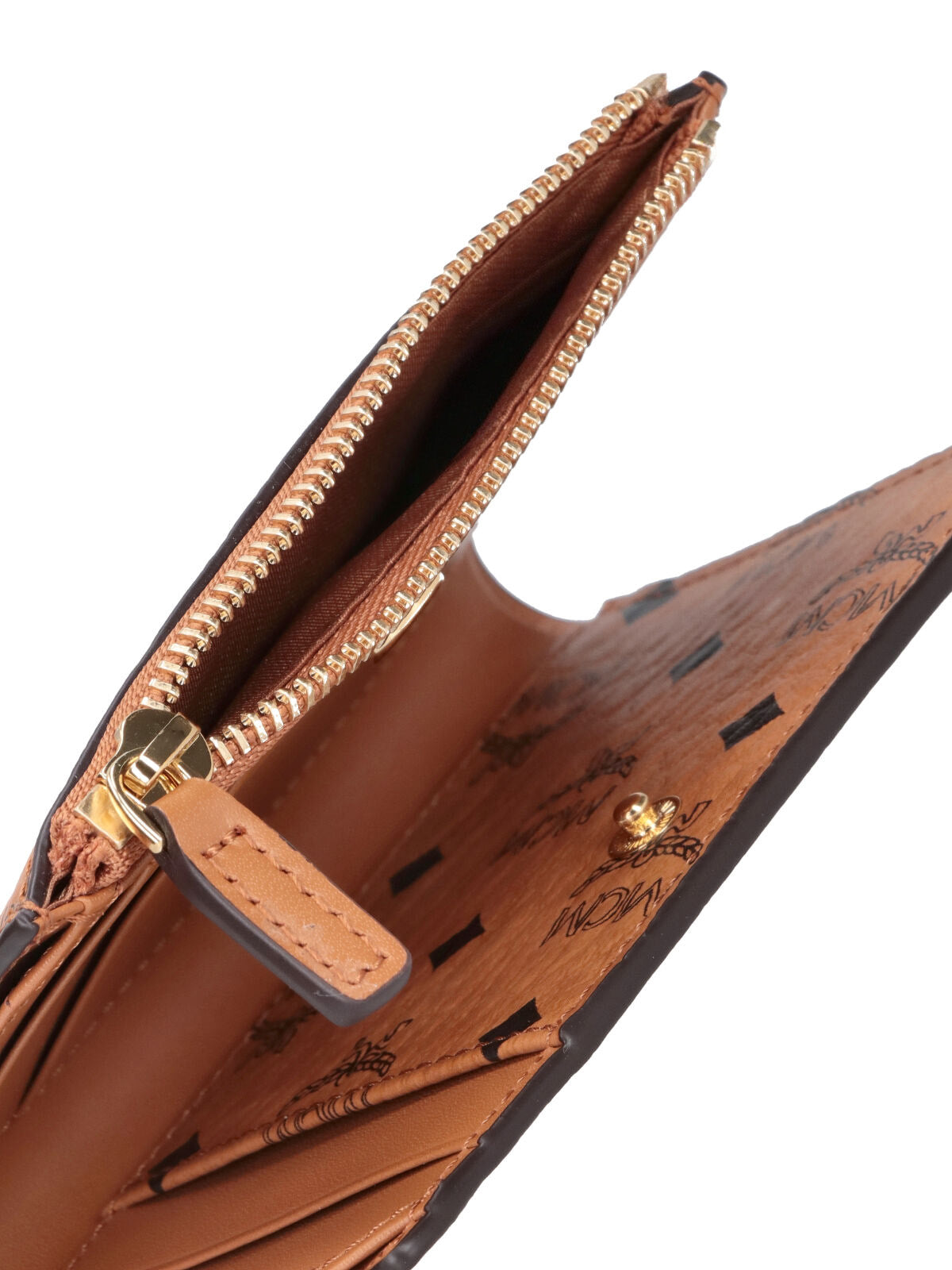 Brown Visetos Eco-Leather Zip Wallet