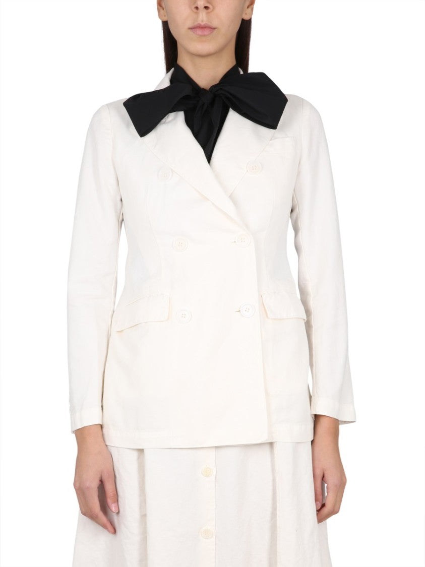 Double-Breasted Jacket With Peaked Lapels