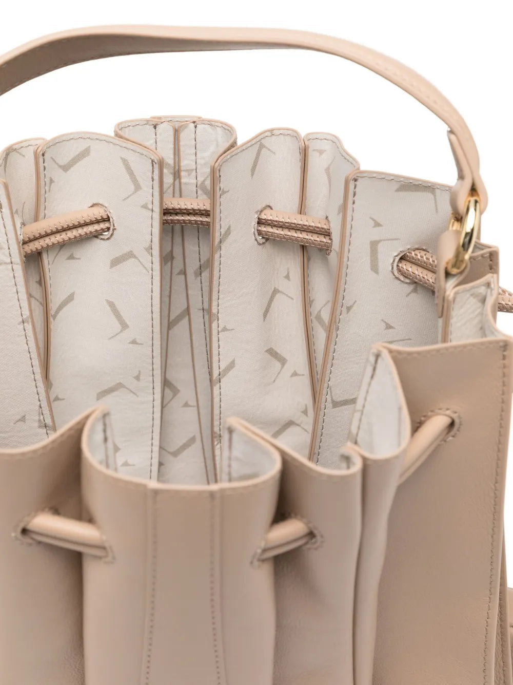 Camel Bucket Calfskin Leather Bag