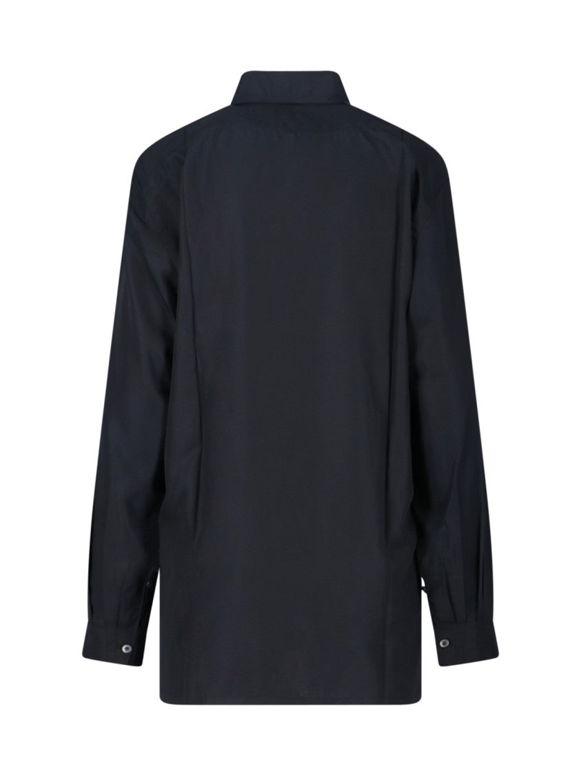Classic Tailored Black Button-Down Shirt