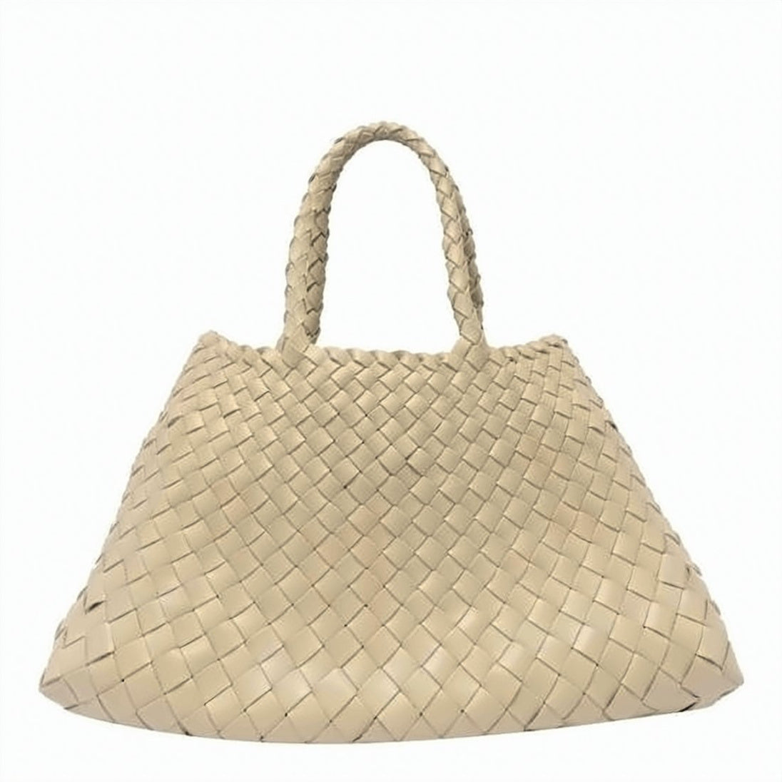 Woven Buffalo Leather Tote Bag