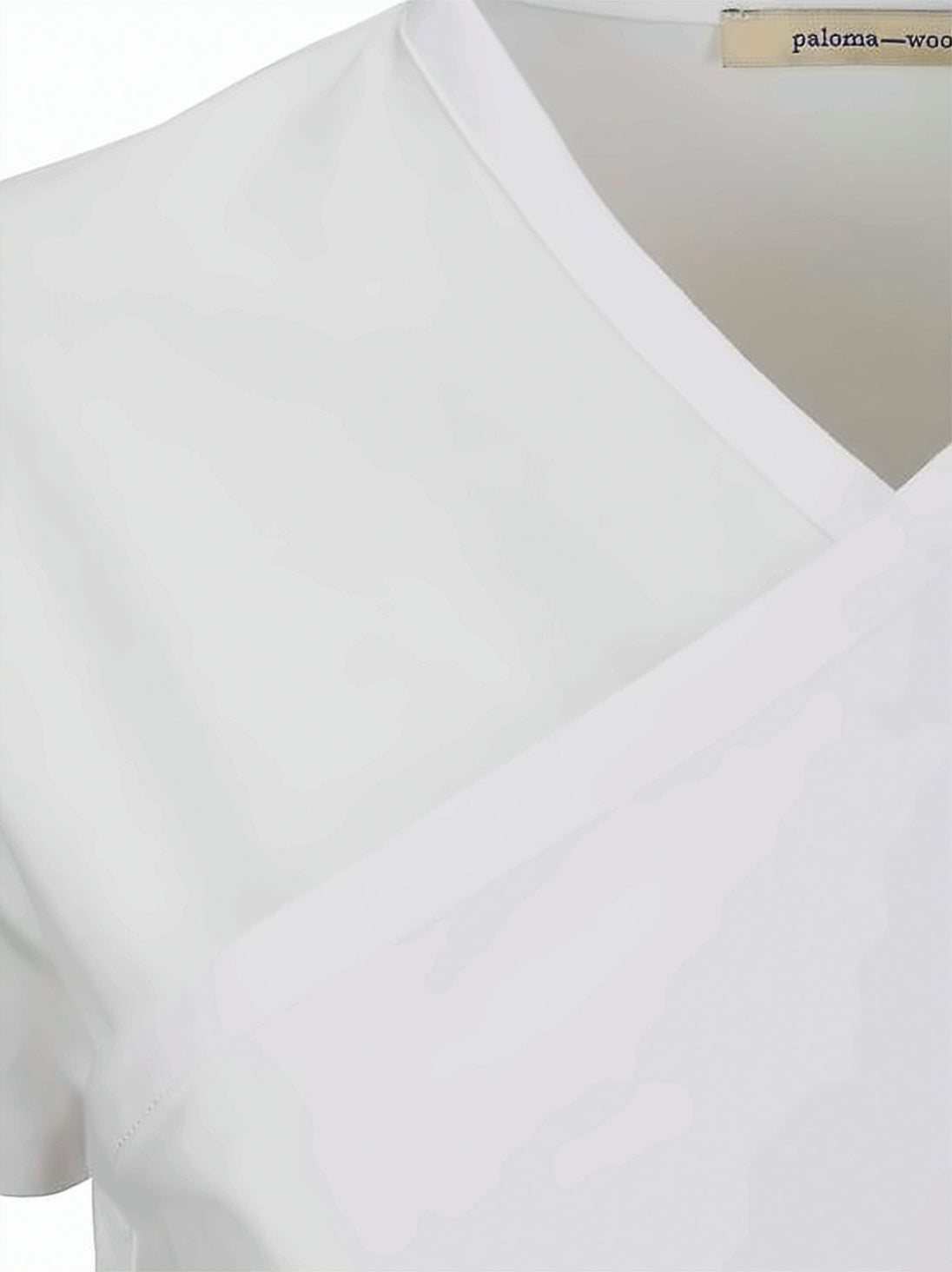 Cotton and Nylon Short-Sleeved Top