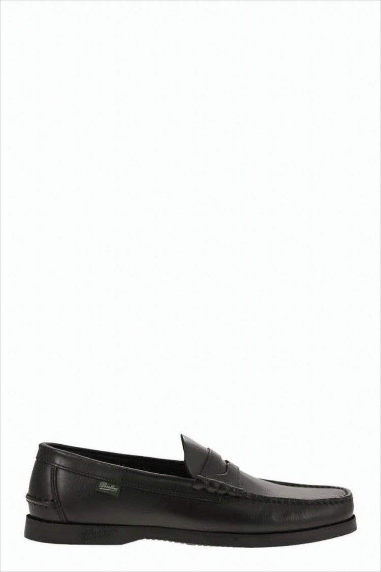 Penny Loafers with Smooth Leather and Rubber Sole