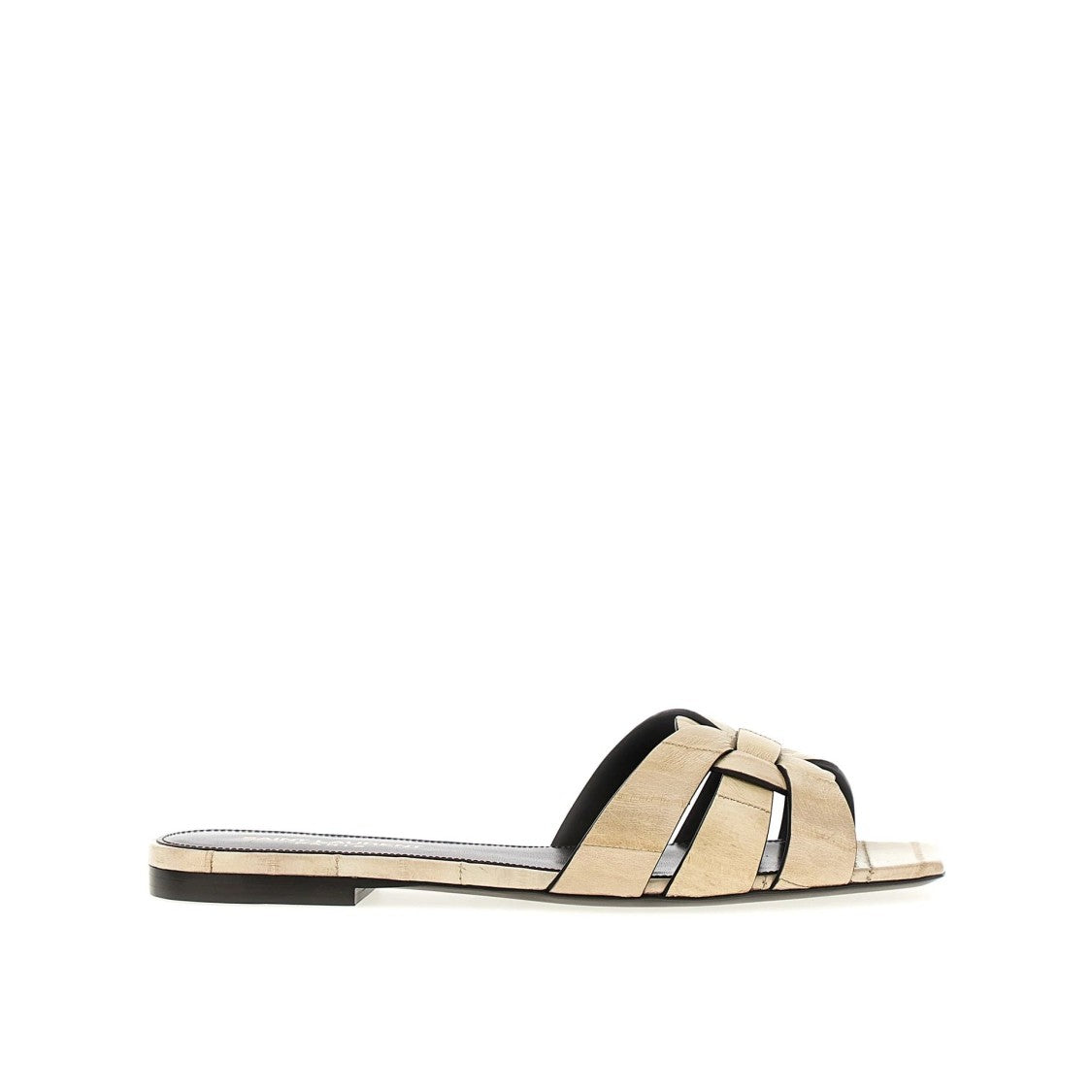 Tribute Eel Leather Flat Sandals