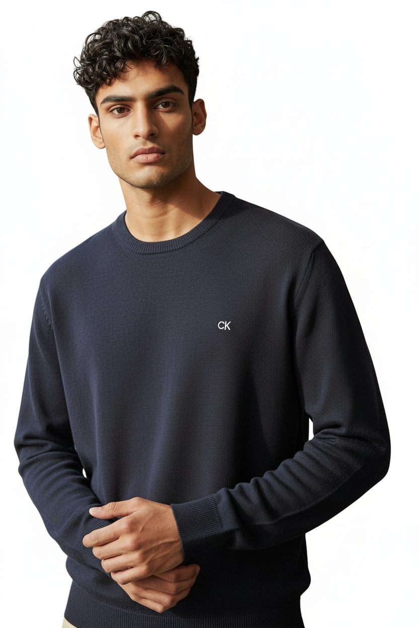 Long-Sleeve Organic Cotton Knit Top