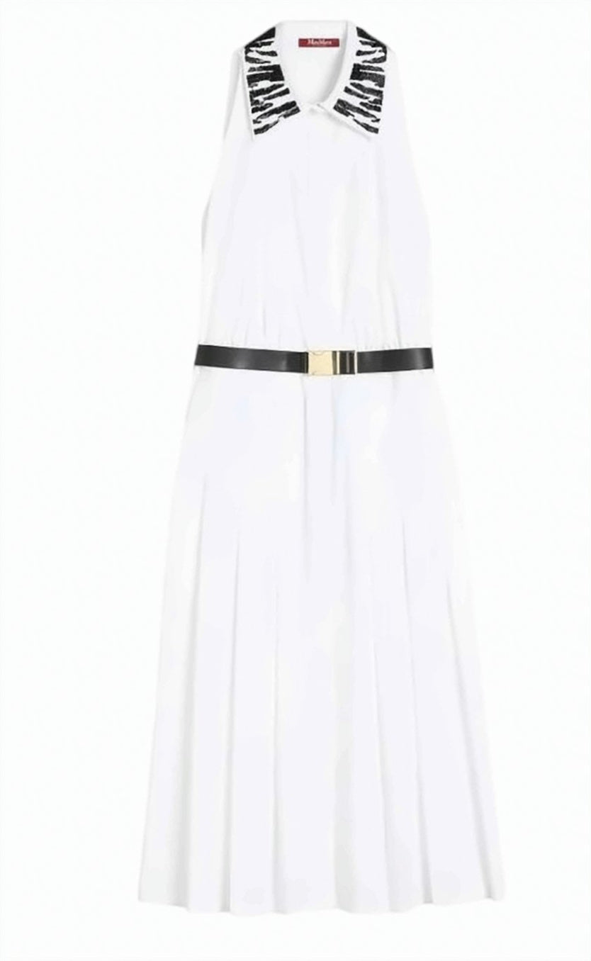 Cotton Poplin Halter Midi Dress