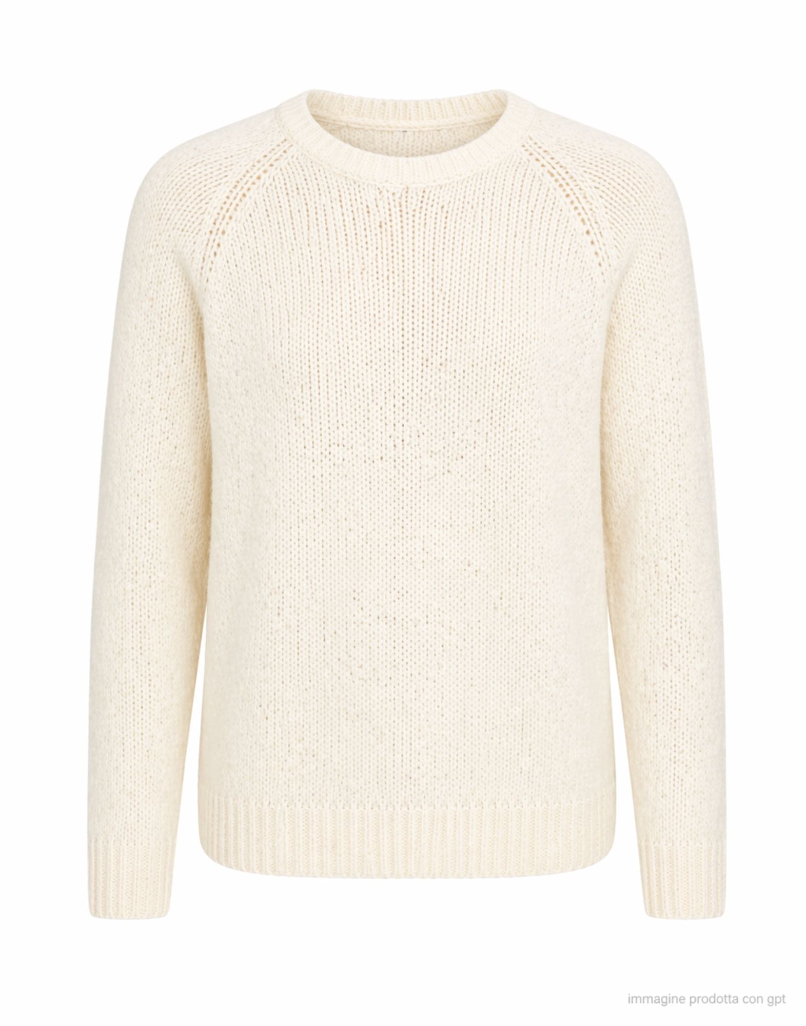 Cream Raglan Sleeve Hemp Knit Top